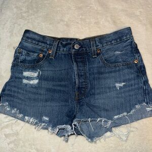 Levi's Blue Jean Shorts Distressed Cut-Offs